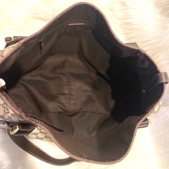 GREAT CONDITION! Authentic Gucci Abbey GG Monogram Shoulder Bag Tote  #4.1v - Picture 8 of 16